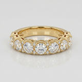 rounds cluster natural diamond band ring in 14k gold