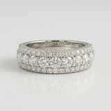 pave natural diamond band ring in 14k gold white gold