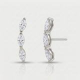 marquise natural diamond drop earrings in 14k gold white gold