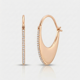 bold natural diamond statement earrings in 14k gold rose gold