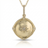minimal natural diamond necklace charm petite in 14k gold