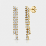 crown prong tennis natural diamond earrings bold in 14k gold
