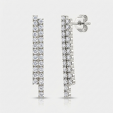 crown prong tennis natural diamond earrings bold in 14k gold white gold