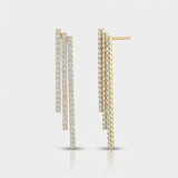 crown prong tennis natural diamond earrings white gold heavy in 14k gold