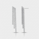 crown prong tennis natural diamond earrings white gold heavy in 14k gold white gold