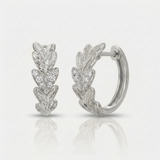 sand finish natural diamond earrings in 14k gold white gold