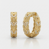 minimal natural diamond stud earrings in 14k gold