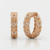 minimal natural diamond stud earrings in 14k gold rose gold