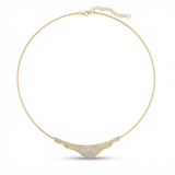 pave curve skinny omega natural diamond necklace in 14k gold