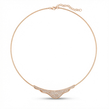 pave curve skinny omega natural diamond necklace in 14k gold rose gold