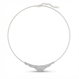 pave curve skinny omega natural diamond necklace in 14k gold white gold
