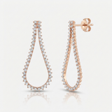chandelier tennis natural diamond earrings white gold bold in 14k gold rose gold