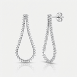 chandelier tennis natural diamond earrings white gold bold in 14k gold white gold