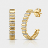 modern natural diamond earrings medium in 14k gold