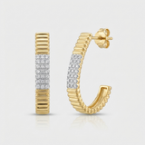 classic natural diamond earrings medium in 14k gold