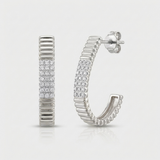 classic natural diamond earrings medium in 14k gold white gold