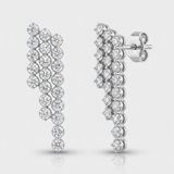 crown prong tennis natural diamond earrings medium in 14k gold white gold