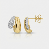 classic natural diamond stud earrings medium in 14k gold