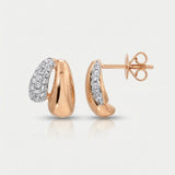 classic natural diamond stud earrings medium in 14k gold rose gold