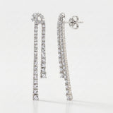 bow natural diamond stud earrings in 14k gold white gold