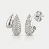 slim cage natural diamond stud earrings in 14k gold white gold