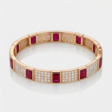 Ruby & Natural Diamond Bangle Bracelet