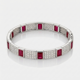 Ruby & Natural Diamond Bangle Bracelet