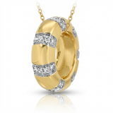 classic rondelle natural diamond charm in 14k gold