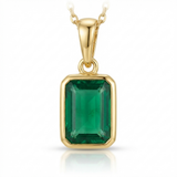 green agate necklace charm in 14k gold