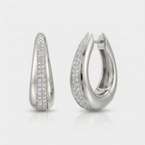 twisted pave natural diamond huggie earrings light in 14k gold white gold