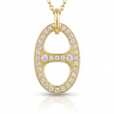 mariner link natural diamond charm in 14k gold