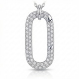 push lock natural diamond necklace charm classic in 14k gold white gold
