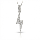 lightning bolt natural diamond charm in 14k gold white gold