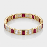 Ruby & Natural Diamond Bangle Bracelet