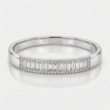 baguette natural diamond band ring in 14k gold white gold