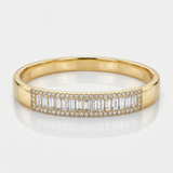 baguette natural diamond band ring in 14k gold