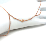 David star 14k gold ‘n diamonds hand chain