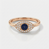 blue sapphire and natural diamond oval halo ring in 14k gold rose gold