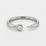 lab-grown diamond open ring in 14k gold white gold