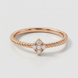 marquise natural diamond ring in 14k gold rose gold