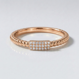 pave natural diamond bar ring in 14k gold rose gold