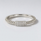 pave natural diamond bar ring in 14k gold white gold
