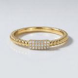 pave natural diamond bar ring in 14k gold