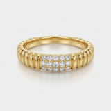 natural diamond band ring in 14k gold