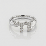 dangling natural diamond drop ring in 14k gold white gold