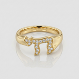 dangling natural diamond drop ring in 14k gold