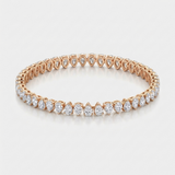 pear shape lab-grown diamond tennis bracelet in 14k gold rose gold