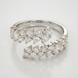 marquise natural diamond cluster ring in 14k gold white gold