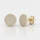natural diamond cluster stud earrings classic in 14k gold