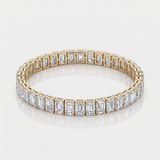 emerald cut lab-grown diamond tennis bracelet in 14k gold